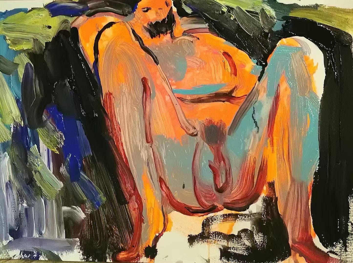 The Energy of Confrontation — Acrylic on linen, 2020